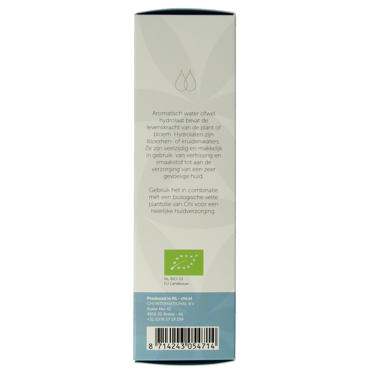 Chi Rozemarijn hydrolaat bio in 150ml bottle, natural rosemary floral water from organic essential oils collection.