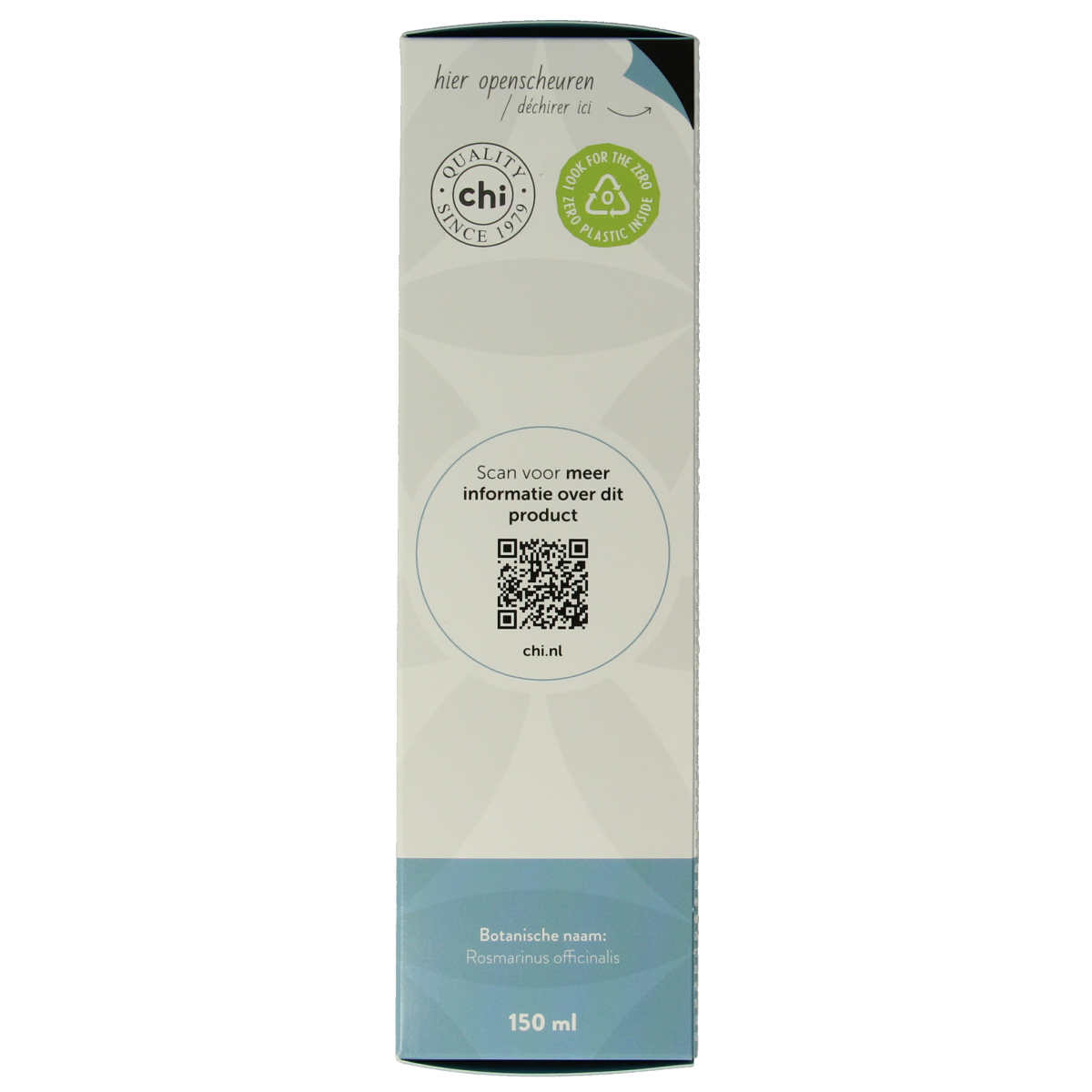 Chi Rozemarijn bio hydrolaat in 150ml bottle, natural herbal mist from Chi's essential oils collection.