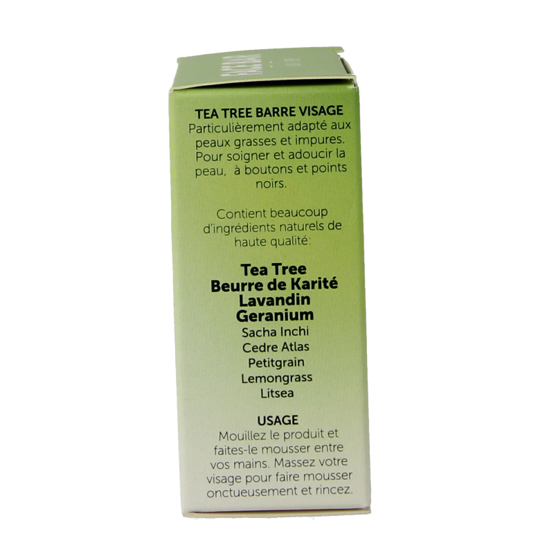 Chi Tea Tree Face Bar 60g with natural tea tree extract, designed for facial skincare and cleansing.