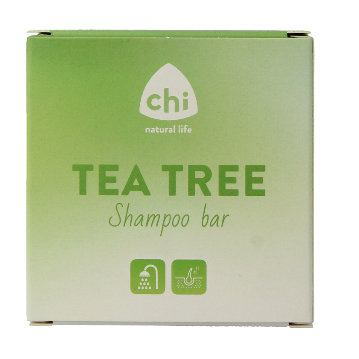 Chi Tea Tree Shampoo Bar, 80g, natural hair care product with tea tree for scalp refreshment and cleansing.