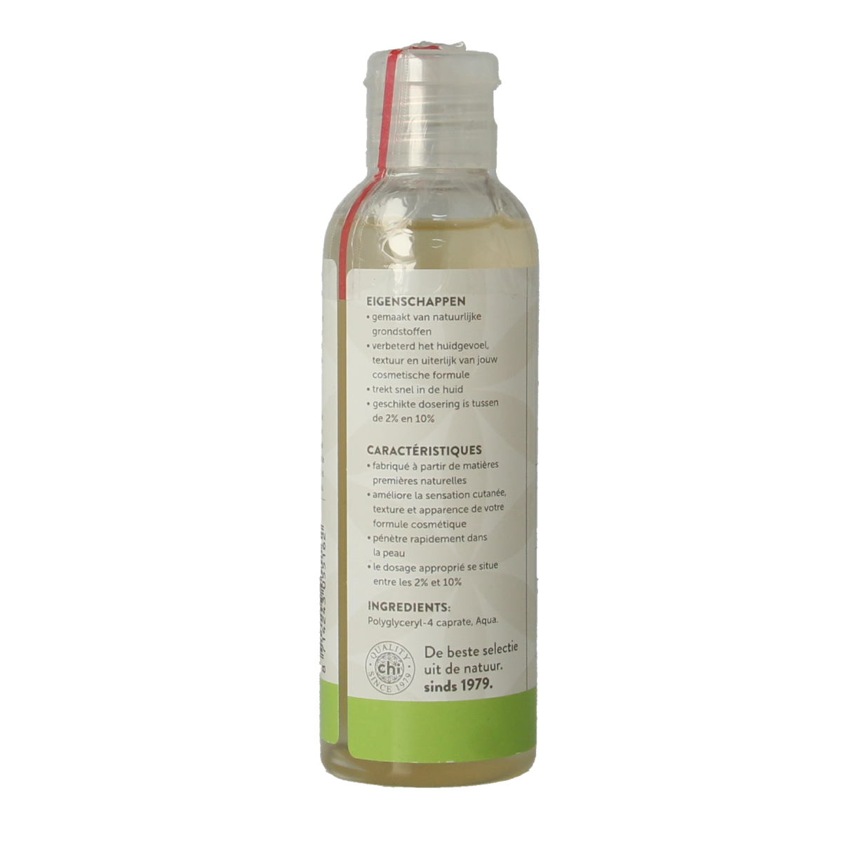 Chi Emulgator eco bio 100ml, natural herbal preparation bottle with label and cap, eco-friendly packaging.