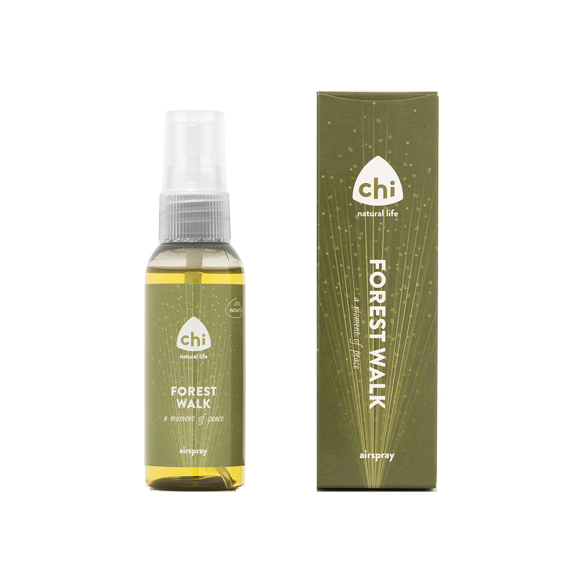 Chi Forest Walk airspray geurverspreider bottle, 50ml, with forest-themed design and spray nozzle for freshening spaces
