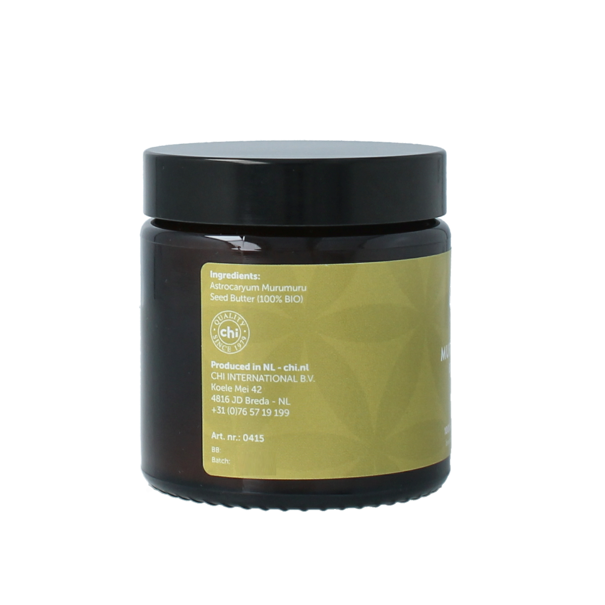 Chi Murumuru Butter bio body care product in a 100ml container, featuring natural ingredients and a smooth, creamy texture.