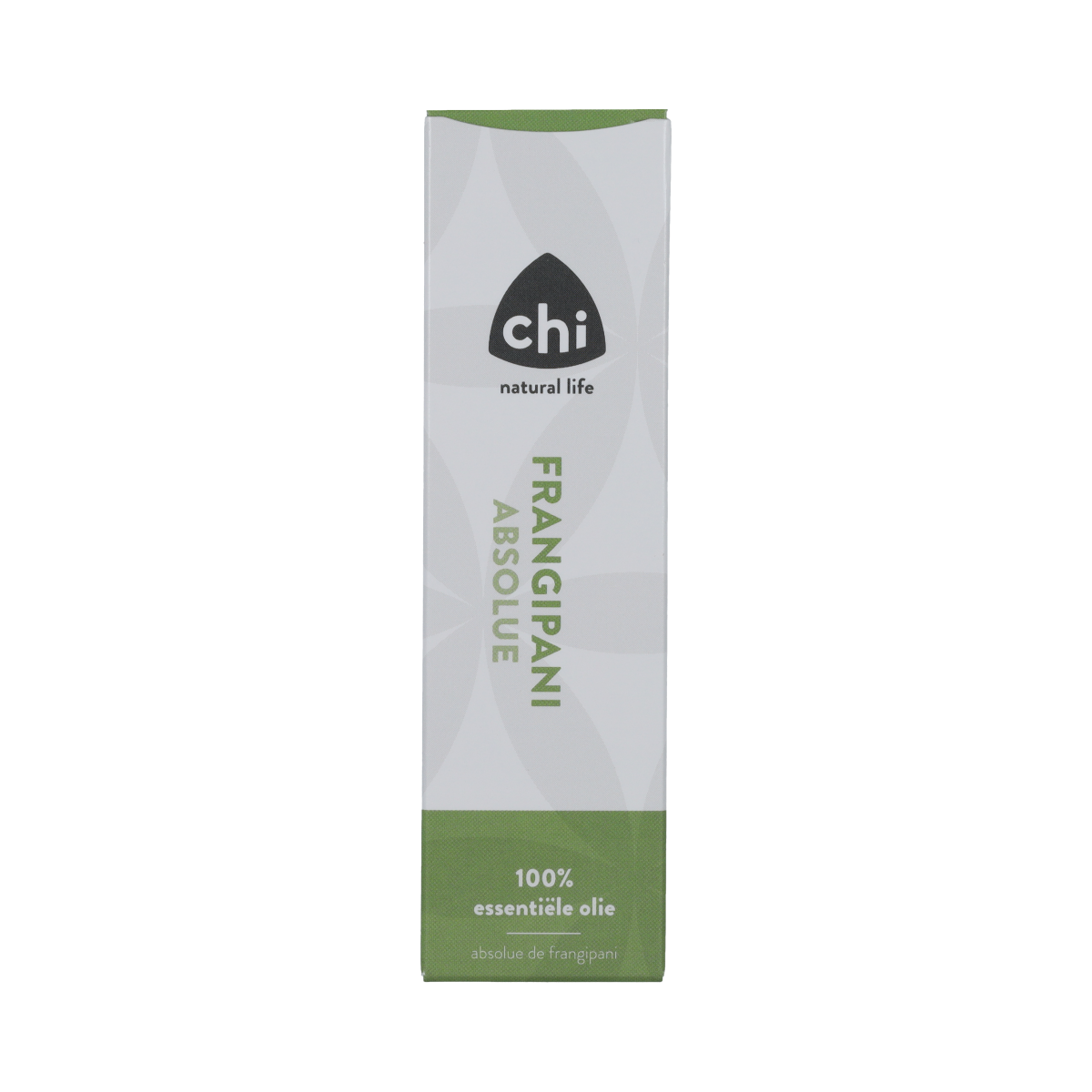 Chi Frangipani Absolue essential oil bottle, 2.5ml, showcasing the packaging and product label.