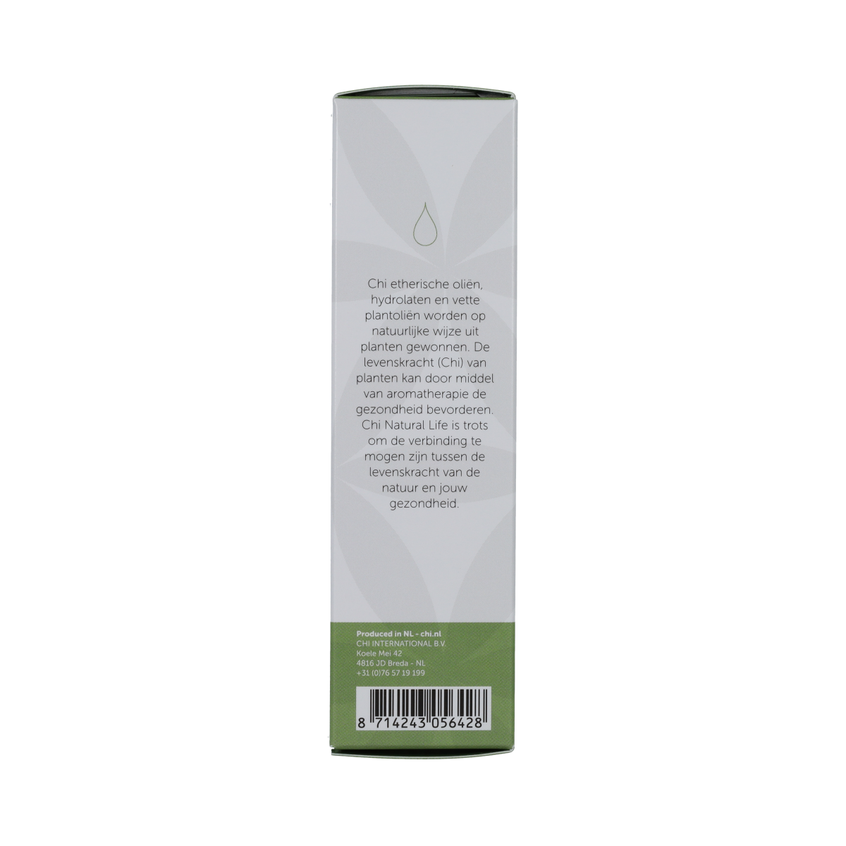 Chi Frangipani Absolue essential oil bottle, 2.50ml, with a clear glass container and white label displaying product details.