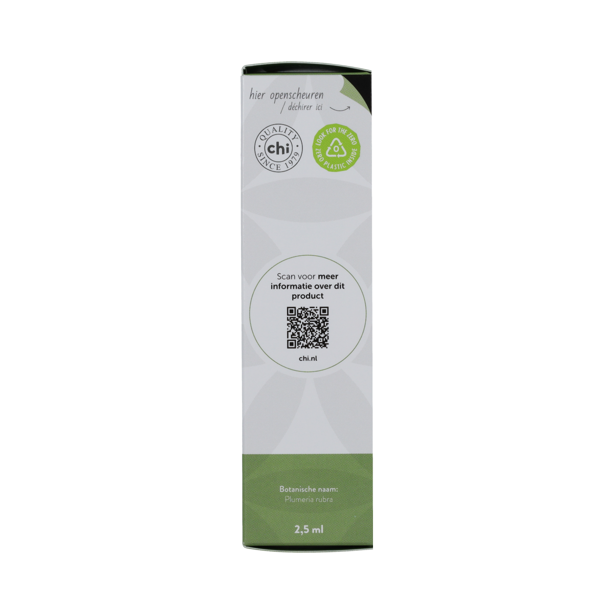 Chi Frangipani Absolue essential oil bottle, 2.50 ml, natural therapeutic etherische oliën with floral fragrance.