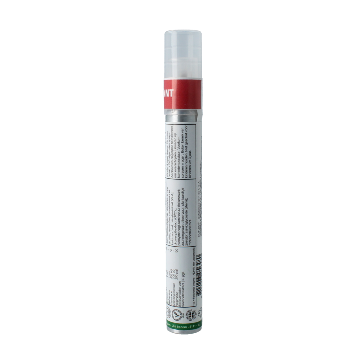 Nutura Vitaminesprays antioxidant vitaminspray in 14.4 ml bottle, dietary supplement with natural antioxidant ingredients.