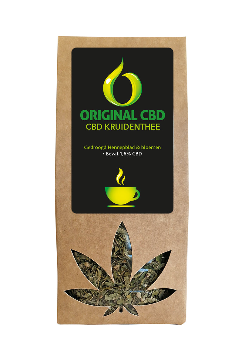Health4you CBD tea with 1.6% CBD in a 40g package, natural herbal tea with CBD from the Health4you brand.
