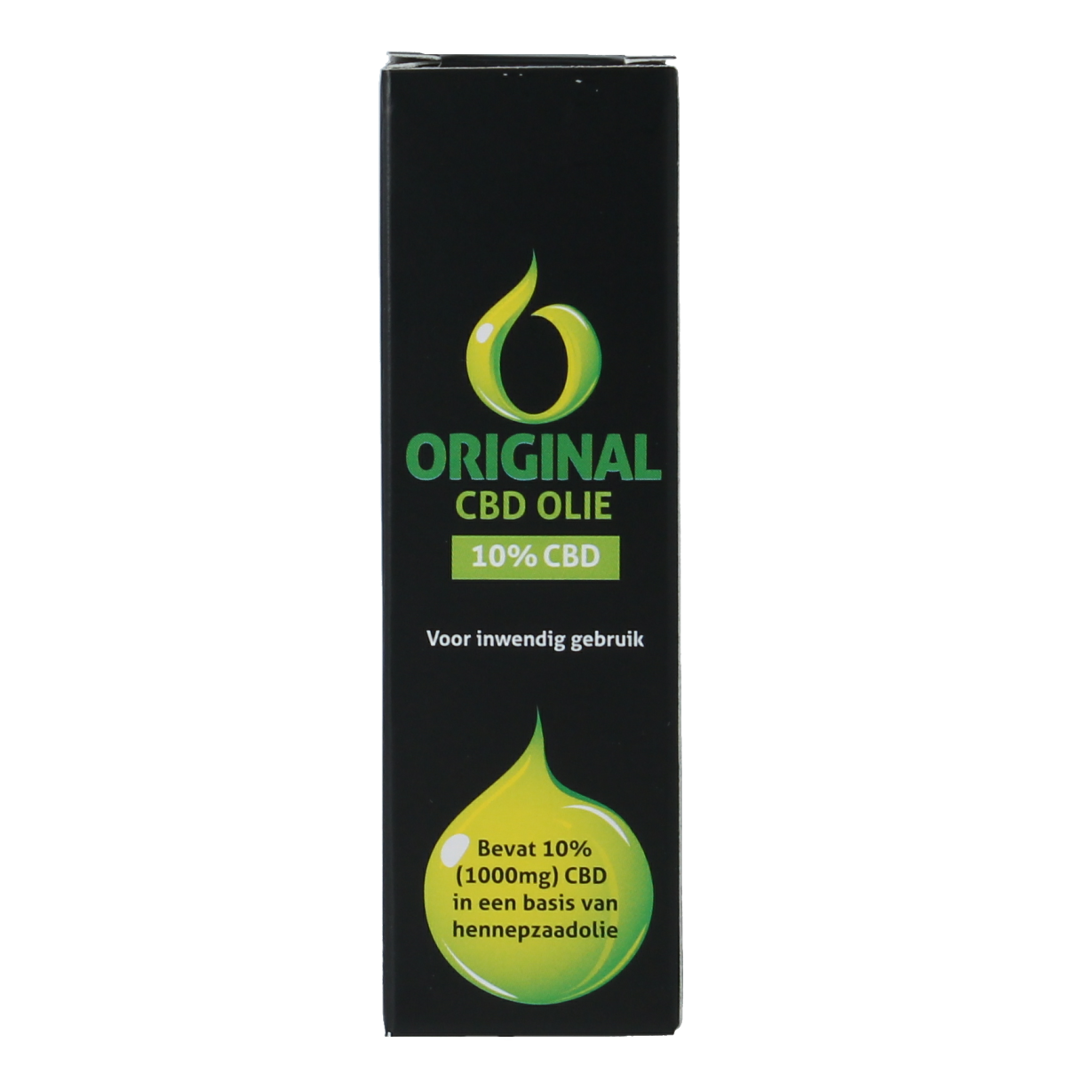 CBD Original CBD olie 10% 10ml bottle, herbal supplement with dropper cap, featuring clear label and natural oil content.