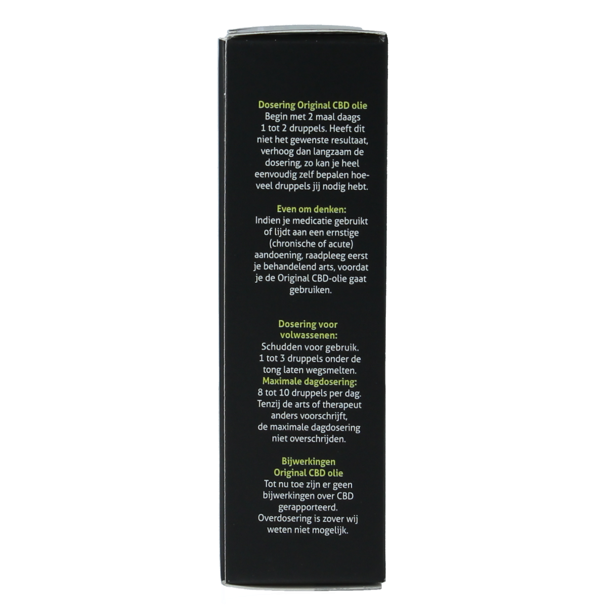 CBD Original CBD olie 10% in 10ml bottle, herbal supplement with dropper for sublingual use, natural CBD extract.