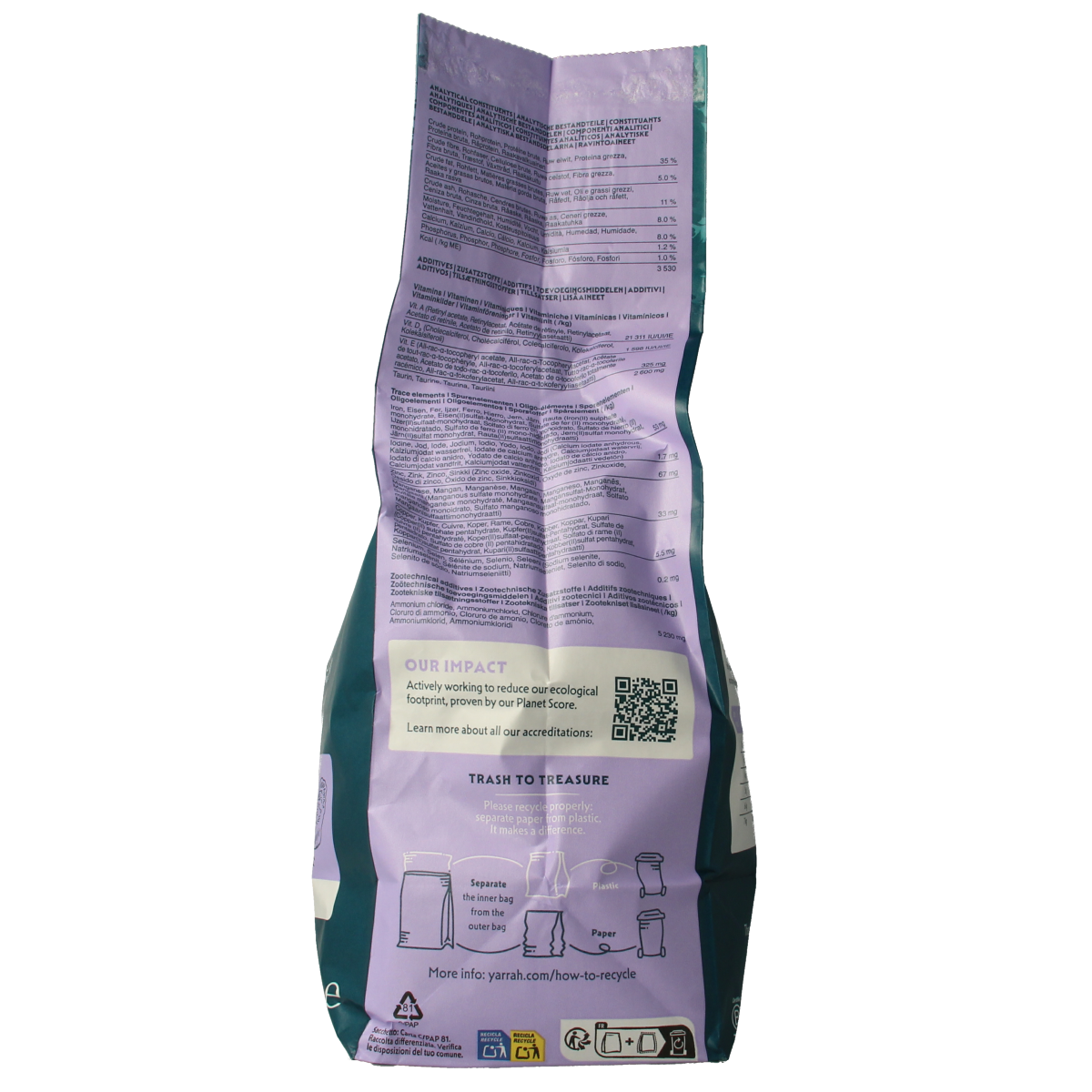 Yarrah wheat-free organic cat food for sterilized cats, 2000g bag, natural and nutritious pet diet.