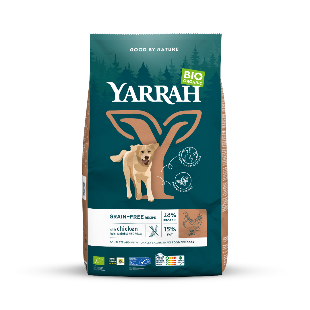 Yarrah Hondenvoer grainfree met kip bio 10.00 Kilogram