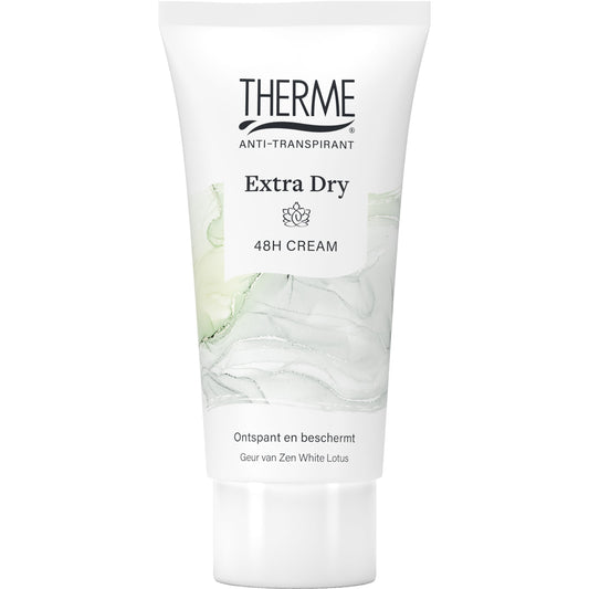 Therme Anti-transpirant extra dry creme deodorant in 60ml tube, smooth cream formula for effective odor and sweat control.