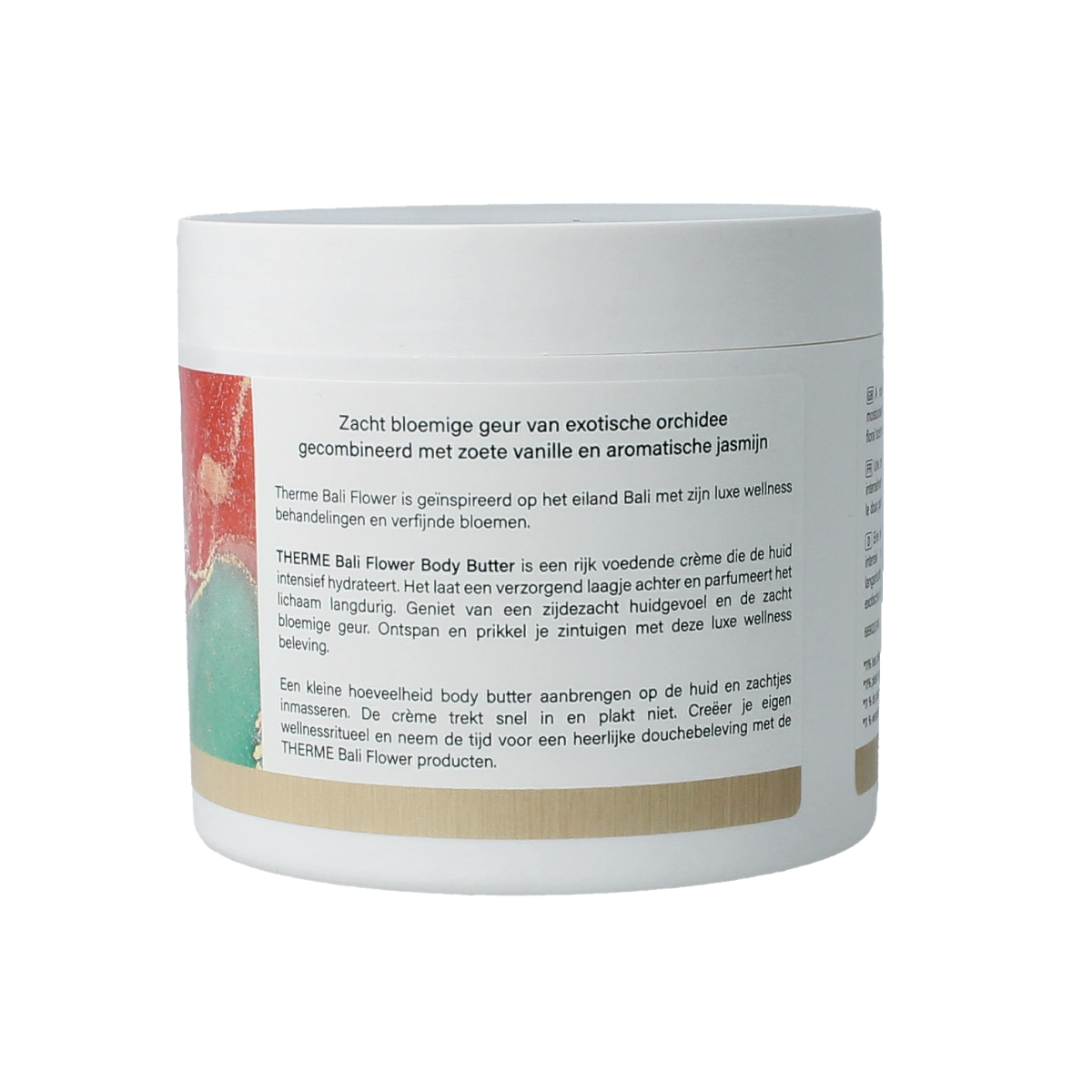 Therme Bali flower body butter 225g jar with floral design, moisturizing body cream for smooth skin