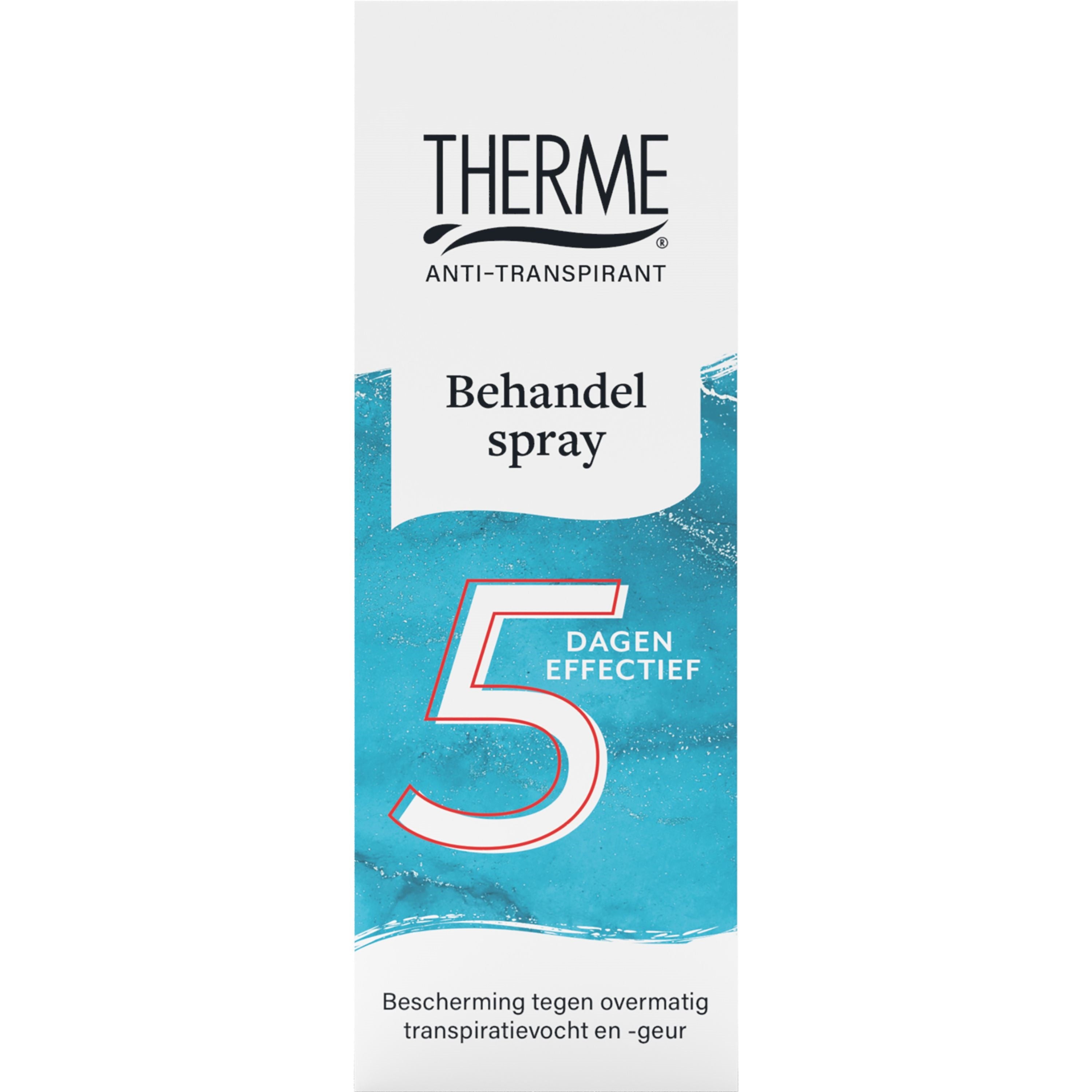 Therme Deodorant behandelspray anti-transpirant in 25ml spray bottle, featuring a sleek design and applicator nozzle.