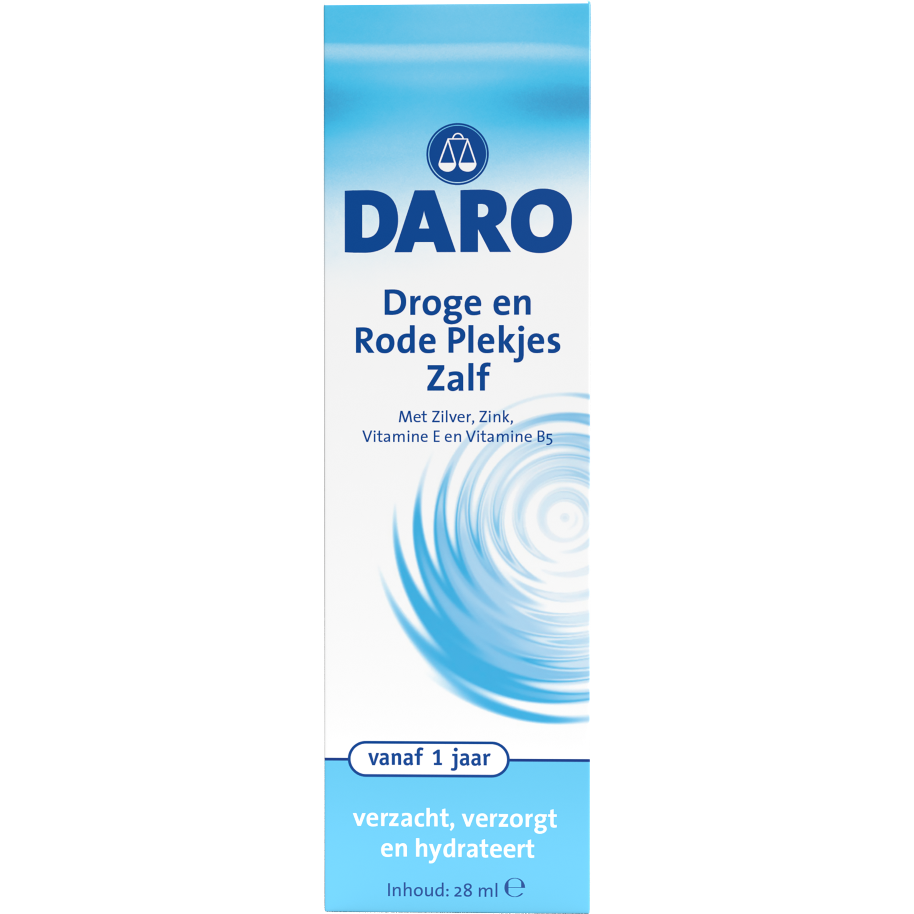 Daro droge en rode plekjes zalf in 28ml tube, lichaamsverzorging for dry skin and redness, with natural ingredients.