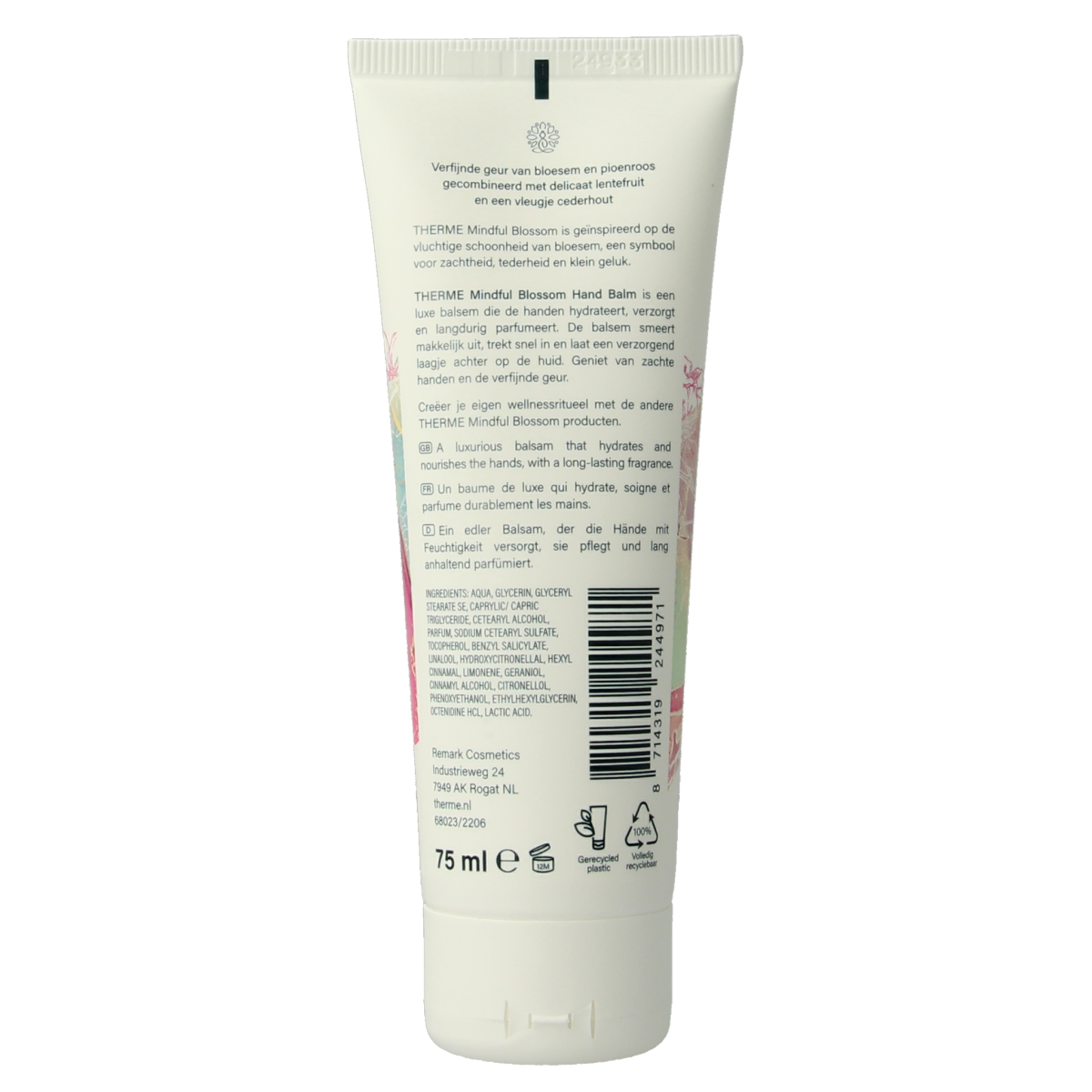 Therme Mindful blossom hand balm 75.00 Milliliter