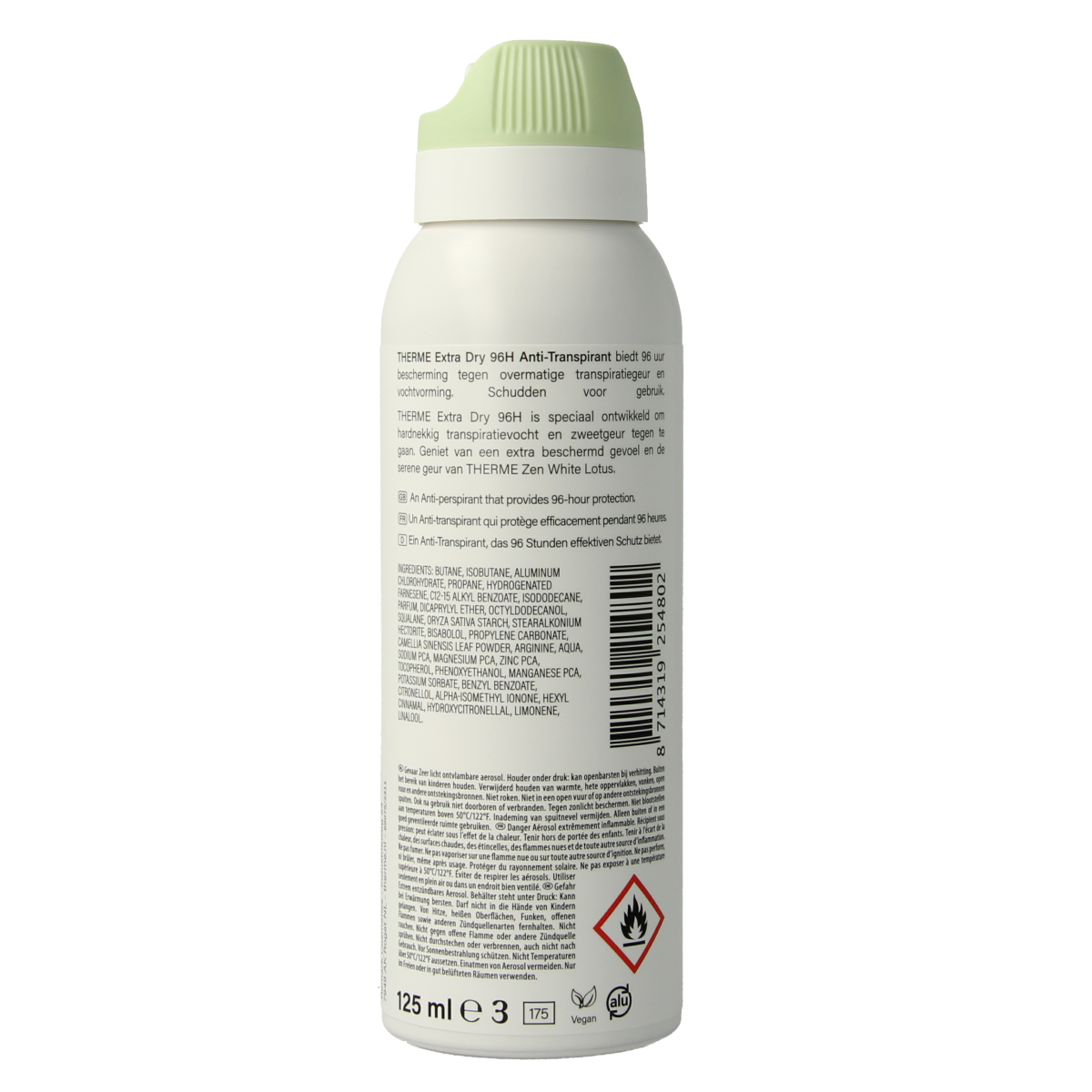Therme Deospray anti-transpirant extra dry 125.00 Milliliter