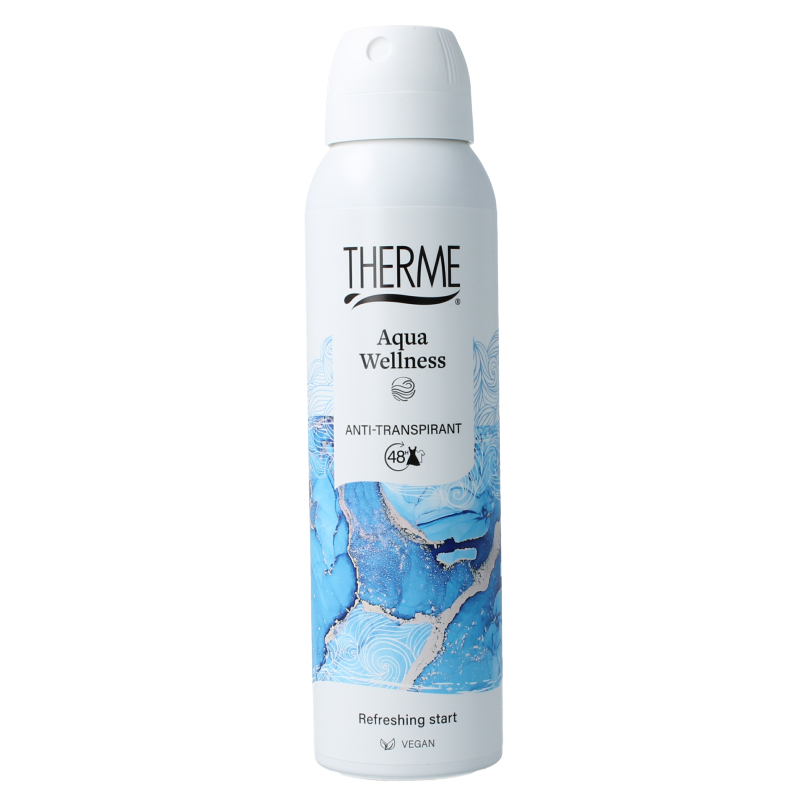 Therme Aqua Wellness Deospray anti-transpirant spray 150ml bottle, deodorant with a refreshing aqua scent.