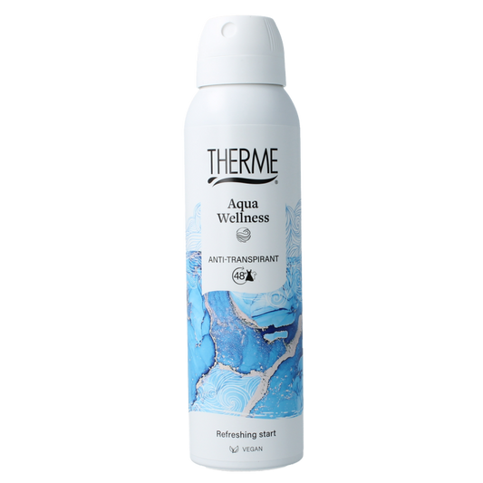 Therme Aqua Wellness Deospray anti-transpirant spray 150ml bottle, deodorant with a refreshing aqua scent.