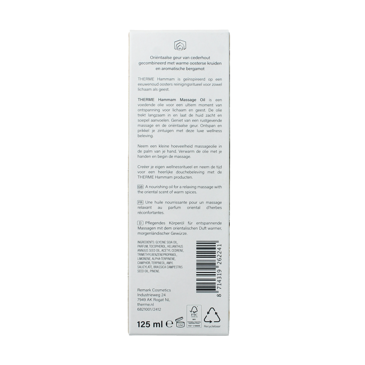 Therme Massageolie hammam 125.00 Milliliter