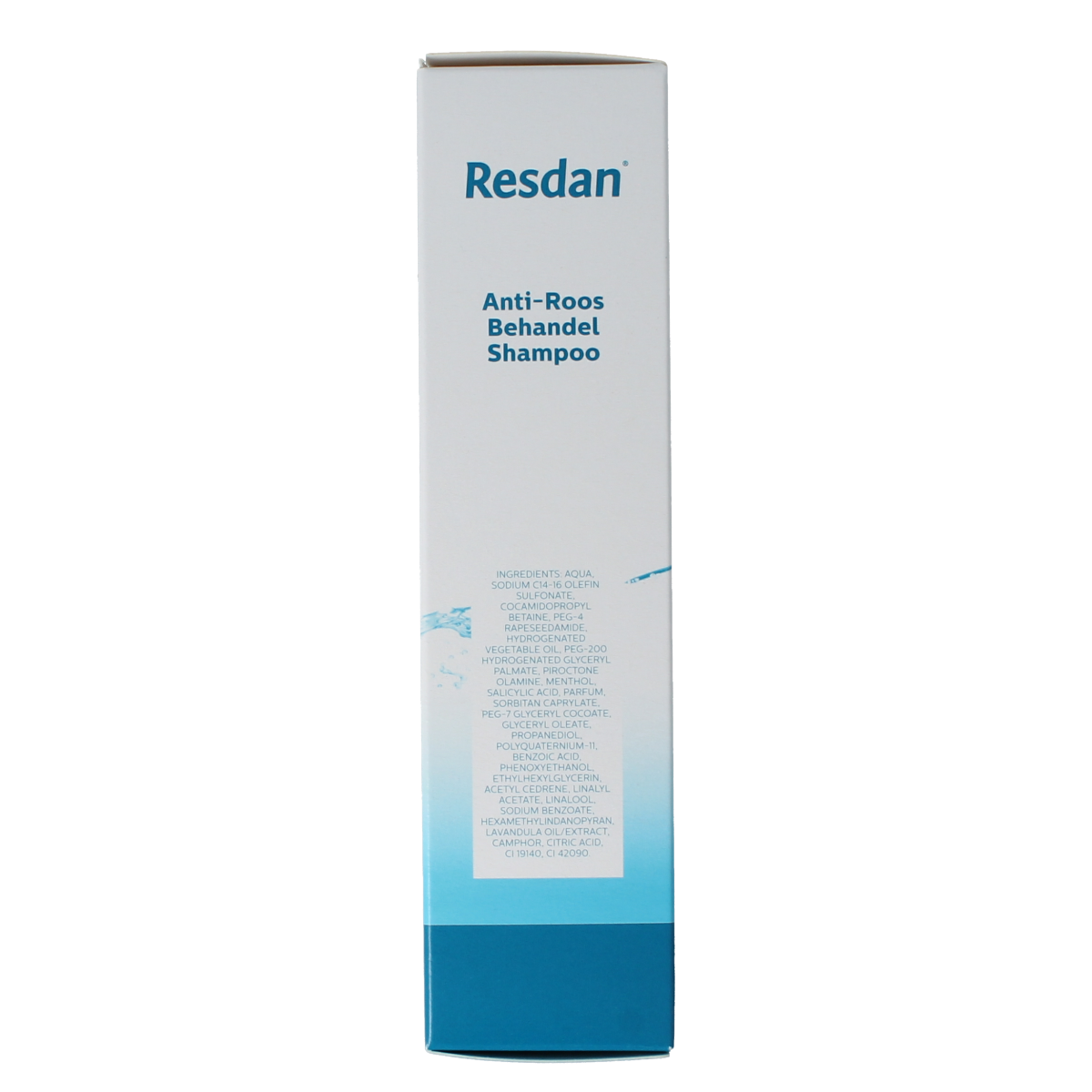 Resdan Anti-Dandruff Shampoo Forte 125ml bottle, showing the hair care product with label details.