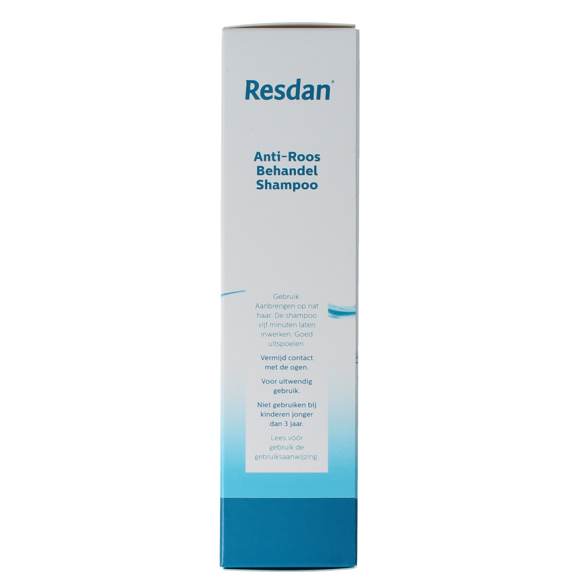 Resdan Anti-Dandruff Shampoo Forte 125ml for hair care, showing the bottle with the label and product packaging.