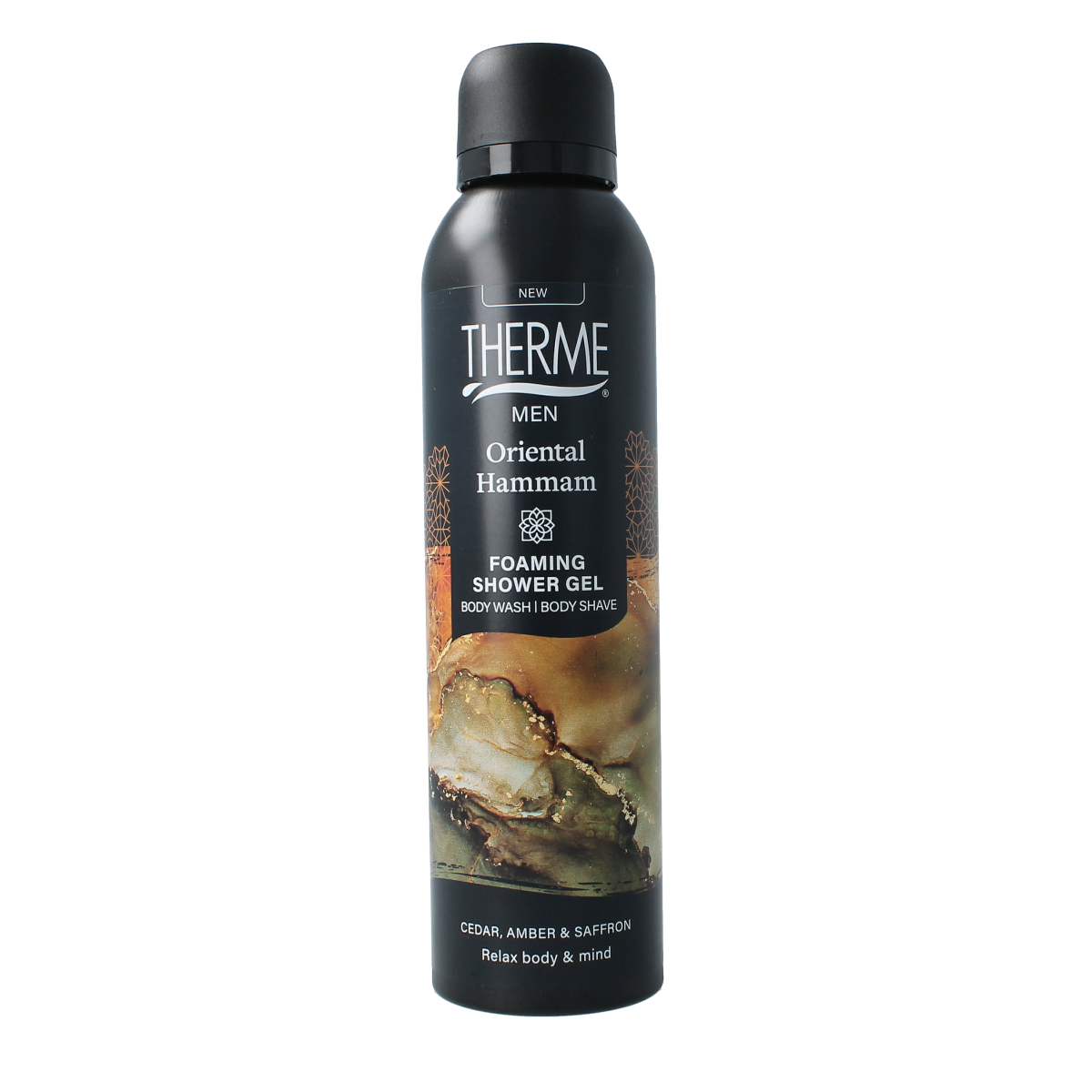 Therme Oriental hammam foaming shower gel in 200ml bottle, luxurious bad en douche with oriental scent and rich foam.