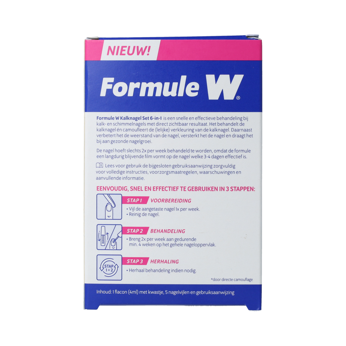 Formule W Kalknagel 6-in-1 set for toenail care, includes tools for treating and preventing nail fungus and damaged nails.