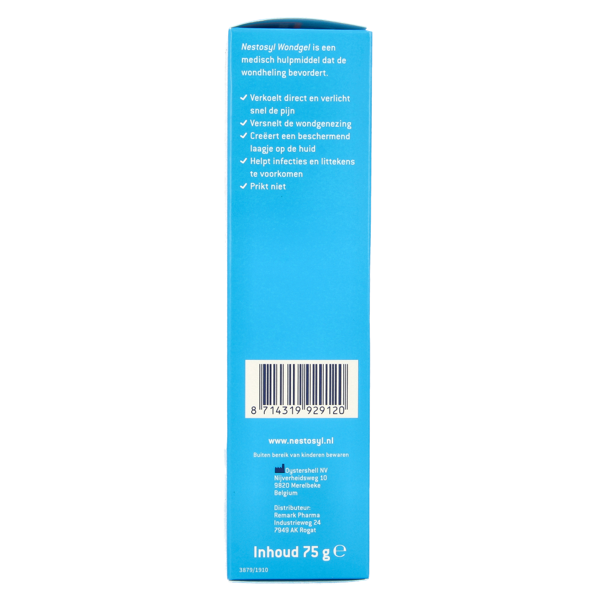 Nestosyl 3-in-1 Wondgel in a 75ml tube, body care treatment for skin wounds and irritation, by Nestosyl.