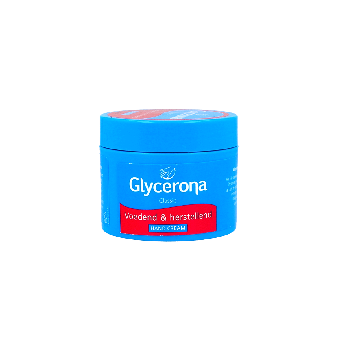 Glycerona hand cream in a classic pot, 150ml, moisturizing handverzorging with smooth, nourishing formula.