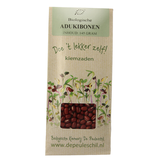 Peuleschil bio aardappelen, groente en fruit, 145 gram, fresh organic potatoes in a clear packaging.