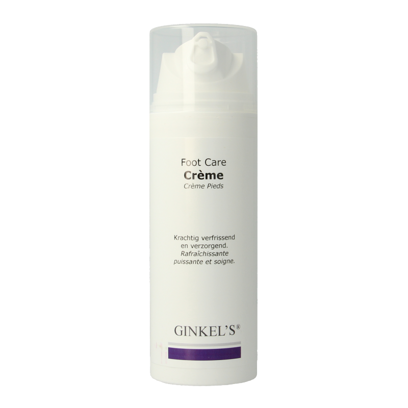 Ginkel's Voetencreme 150ml, a foot care cream in a white tube with blue accents, designed for nourishing and moisturizing feet.