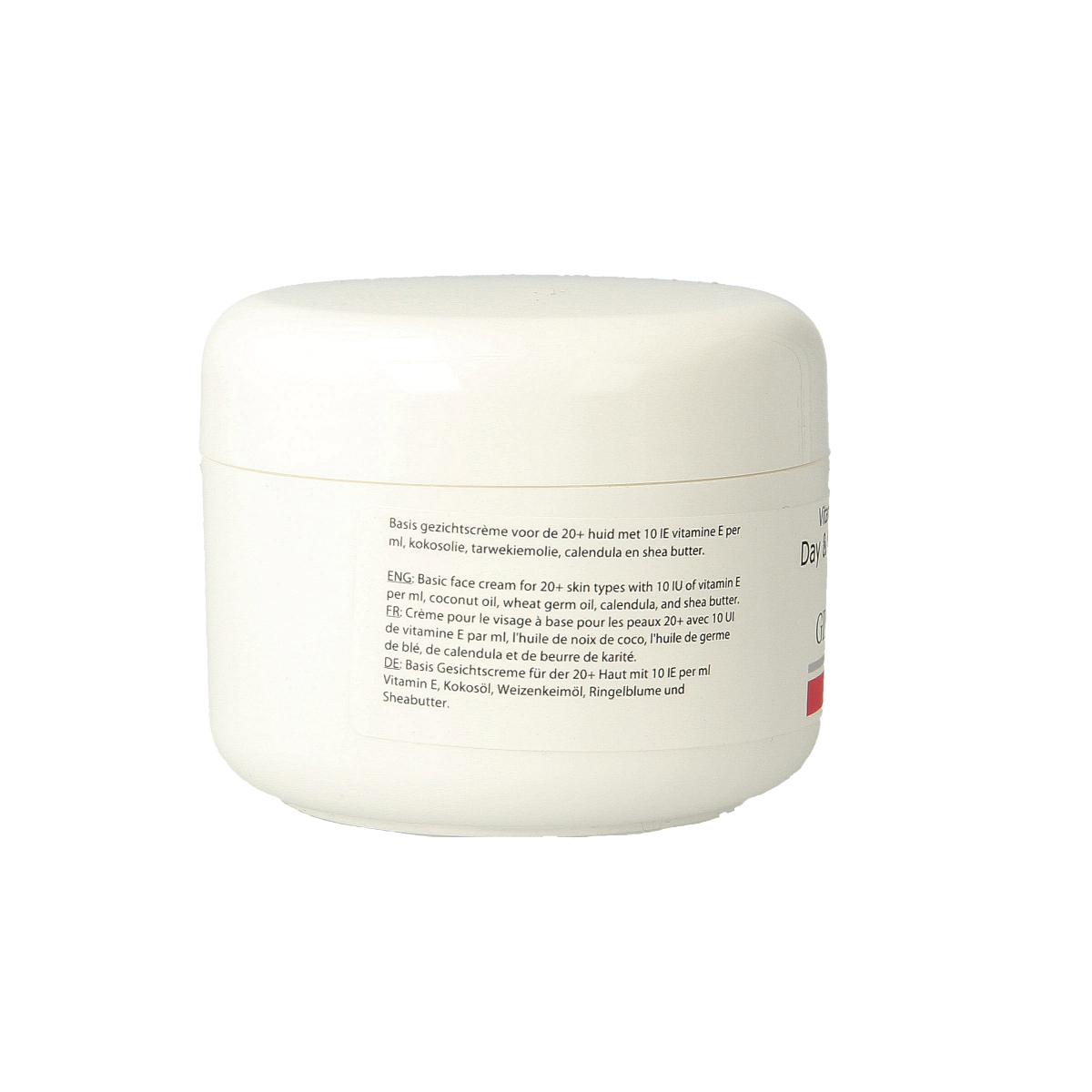 P20 Vitamin E day and night cream with softgel capsules for facial skincare, featuring creamy texture and packaging with softgels.