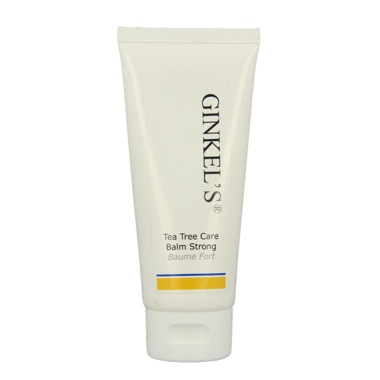 Ginkel's Tea Tree Balm Strong 100ml, natural body care product with tea tree oil for skin soothing and freshness.