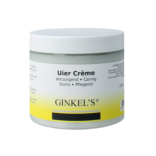 Ginkel's Uiercreme verzorgend body cream in 200ml jar, providing nourishing skincare for the body.