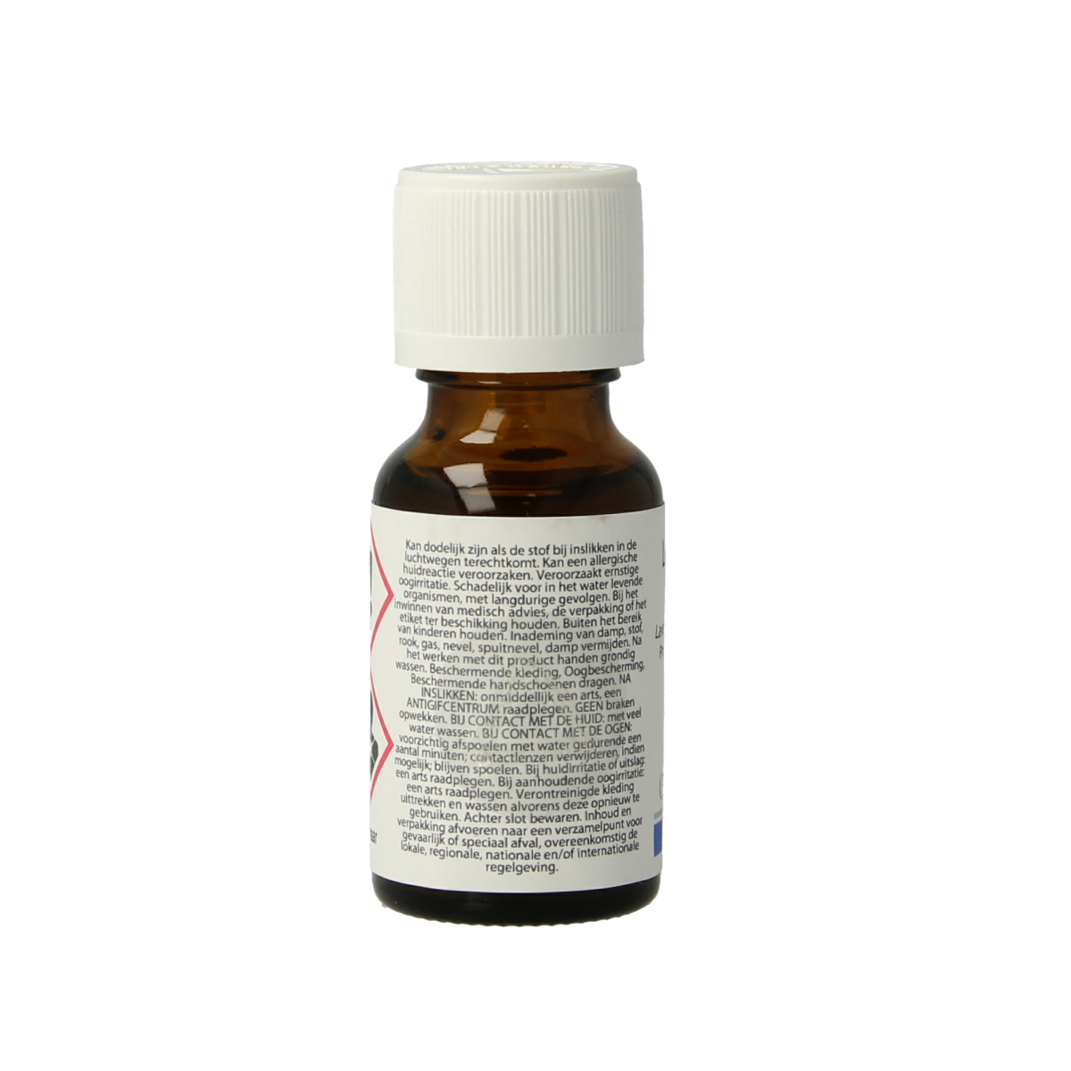 Ginkel's Lavendelolie Provence 15ml, bottle of aromatic lavender essential oil from Ginkel's, with purple lavender flowers in the background.