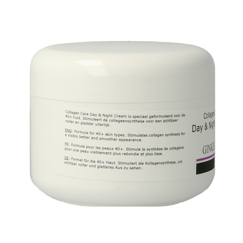 Ginkel's Collagen Care day and night face cream in 100ml jar, facial skincare product with soothing and nourishing formula