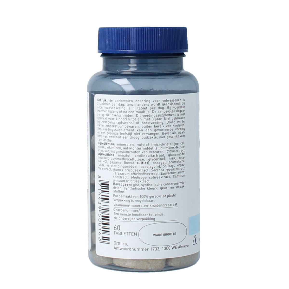 Orthica Multi 4 All multivitamin tablets in a blister pack, dietary supplement for daily nutritional support.