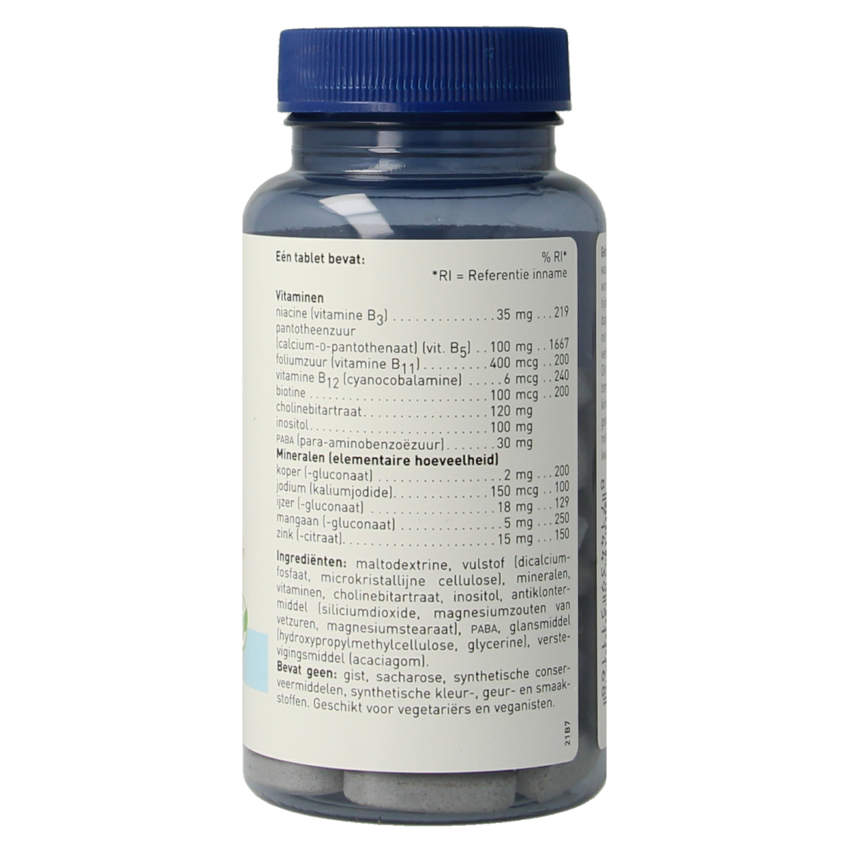 Orthica Hair Skin & Nail Kare multivitamin tablets, showing the supplement bottle and tablets inside.