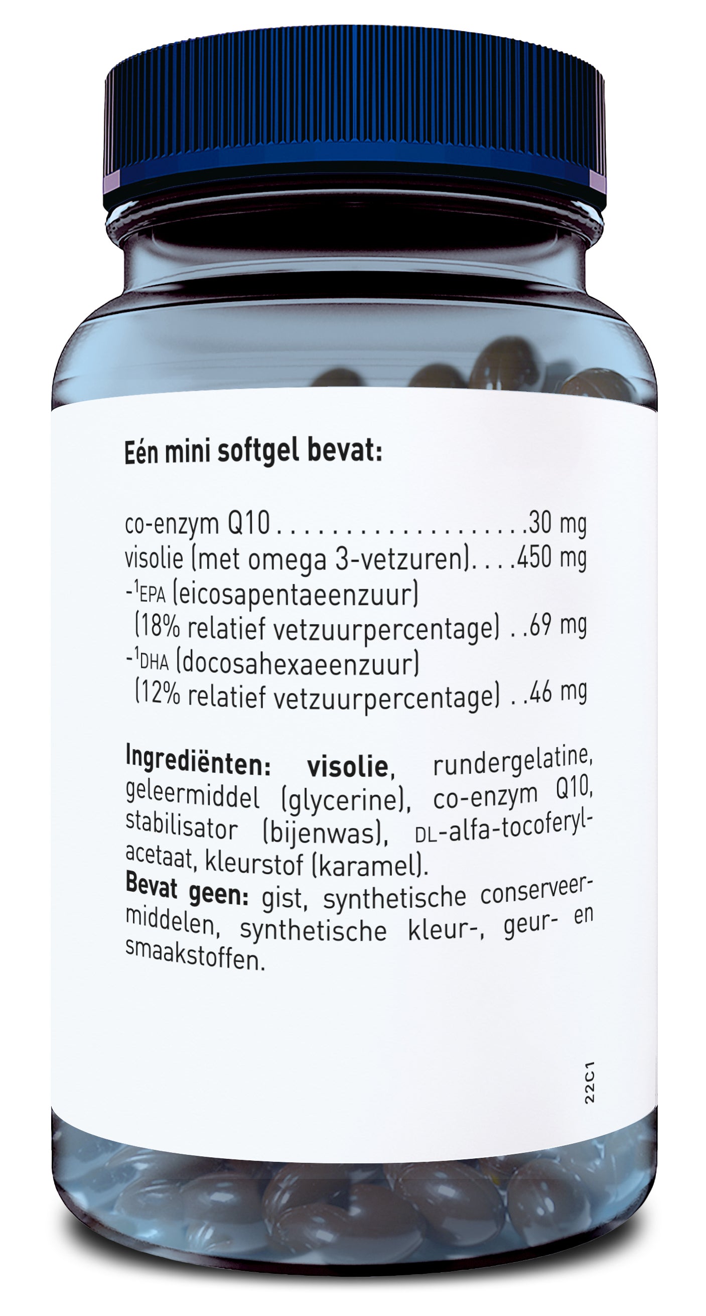 Orthica Co-enzym Q10 30 or 60 softgels bottle, dietary supplement with softgel capsules, natural health product.