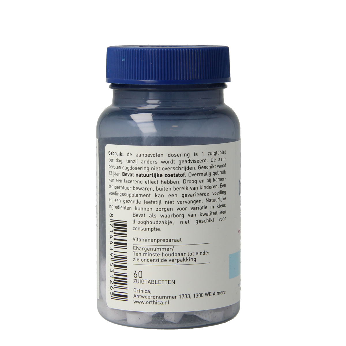 Orthica Co-enzym B12 lozenges in a blister pack, dietary vitamin B12 supplement for energy and nerve support.