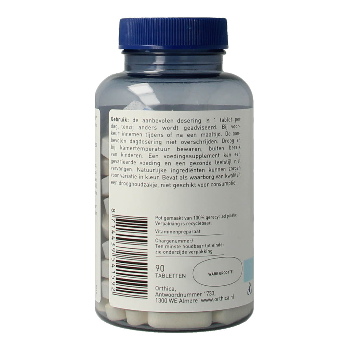 Orthica Vitamine C-1000 SR 90 tablets, dietary supplement with slow-release vitamin C in a blister pack.