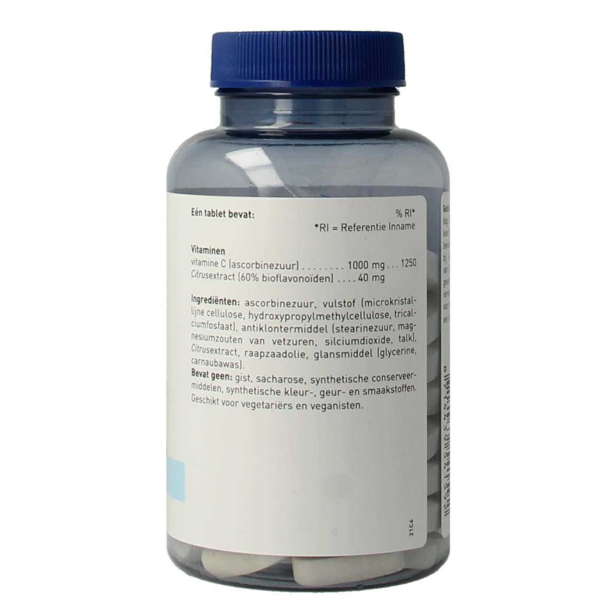 Orthica Vitamin C-1000 SR 90 tablets, dietary supplement with orange-flavored vitamin C, shown in blister pack.
