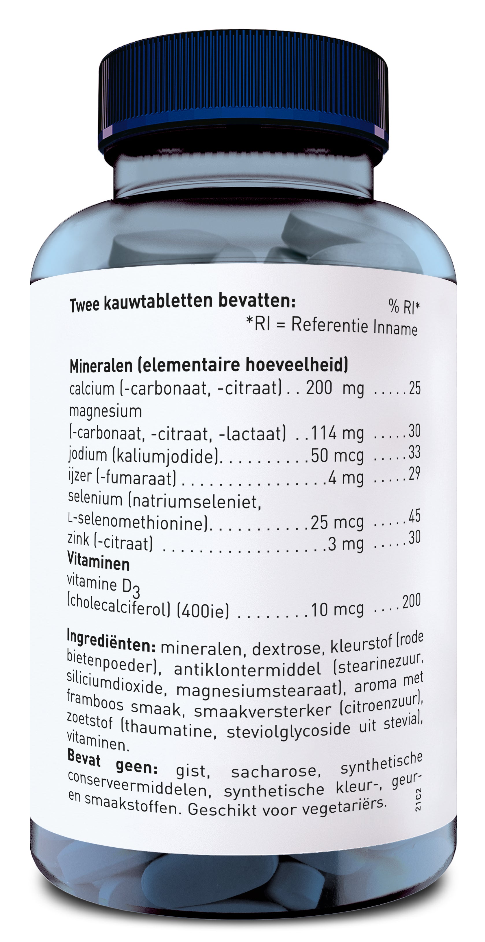 Orthica Dino minerals multivitamin tablets, dietary supplement with essential minerals, in a blister pack.