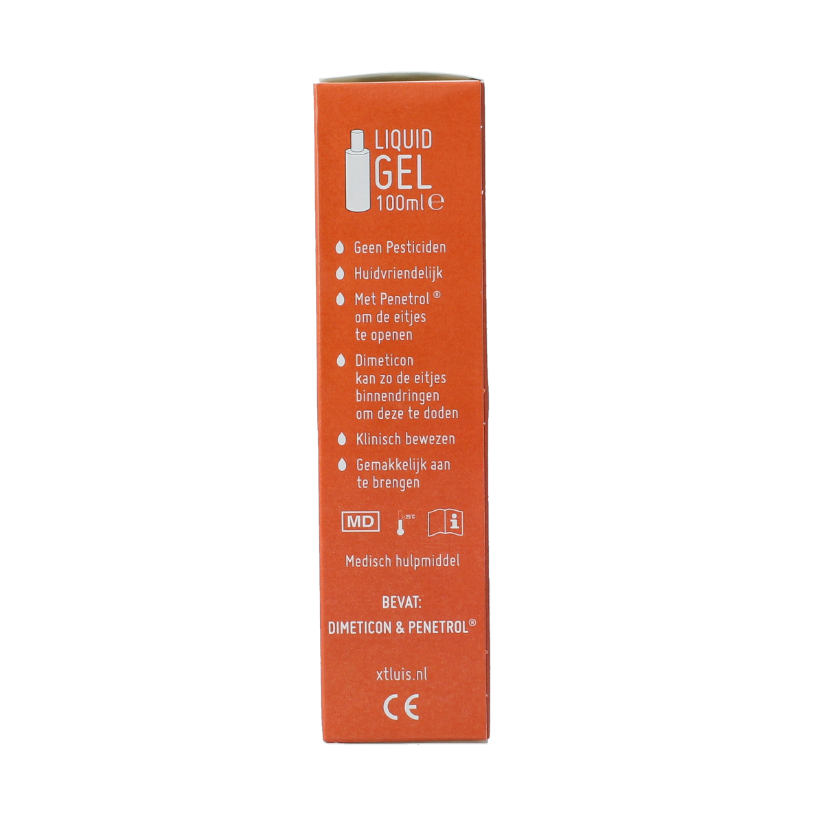 XT Luis Once gel met kam for hair care, 100ml, featuring a comb applicator and transparent gel in a hair treatment container.
