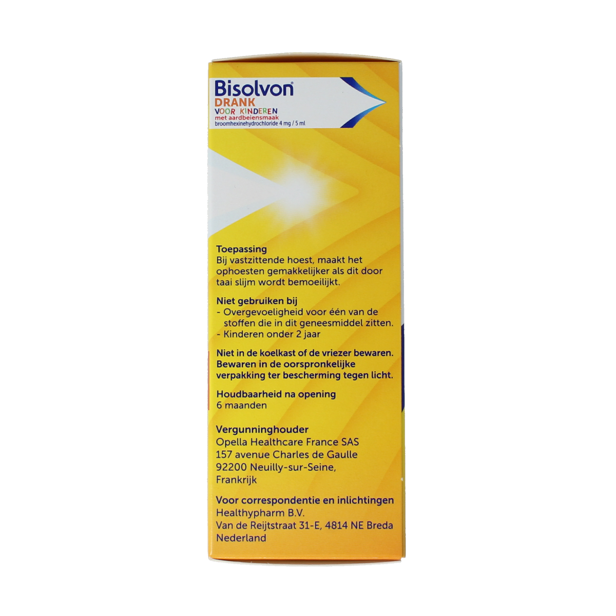 Bisolvon Drank kind aardbei, 100ml, hoestsirop voor kinderen met aardbei smaak, geschikt voor het verzachten van hoest.