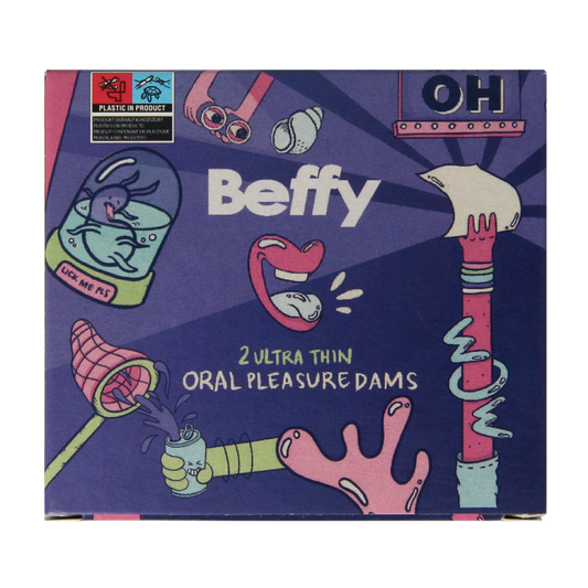 Beffy Liklapjes, a set of two erotic accessories, featuring soft materials and intricate design details.
