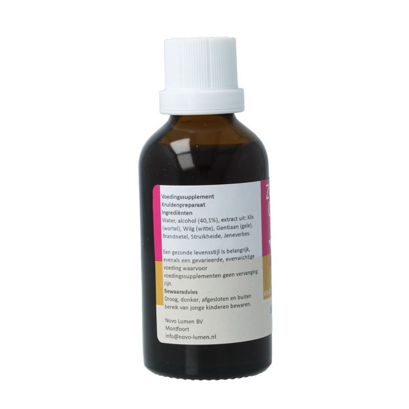 Zonnegoud Salix complex herbal supplement in a 50ml bottle, featuring natural plant extract ingredients.