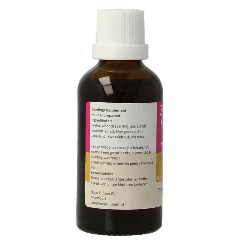 Zonnegoud Trifolium complex herbal supplement in a 50ml bottle, part of Zonnegoud's kruidenpreparaten collection.